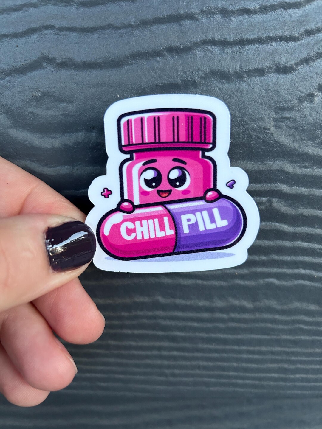 Chill Pill Laminated Sticker, Laptop Sticker - Etsy