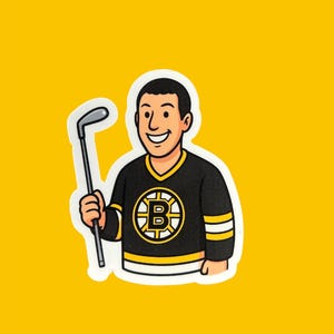 Happy Gilmore Cartoon Sticker- Golf & Hockey Fan Gift, Comedy Funny Movie