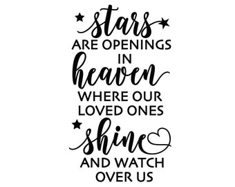 Star In Heaven Quotes Heaven Quote Stars | Etsy Singapore