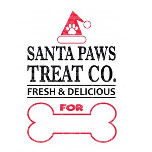 Santa Paws Treat Co. - SVG, Png, Pdf, eps Digital Download