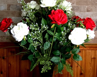 Artificial Rose Arrangement,  Faux Florals, Floral Design
