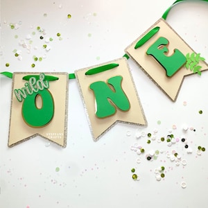 Wild ONE Banner | High Chair Birthday Banner | Wild ONE Safari Birthday Decor | 1st Birthday Party