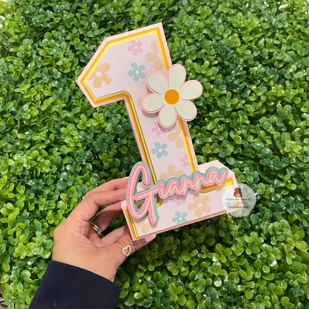 Onederful Stand Alone Numbers 3D Paper Decor 1st Birthday Decor Pink Retro Birthday Etsy