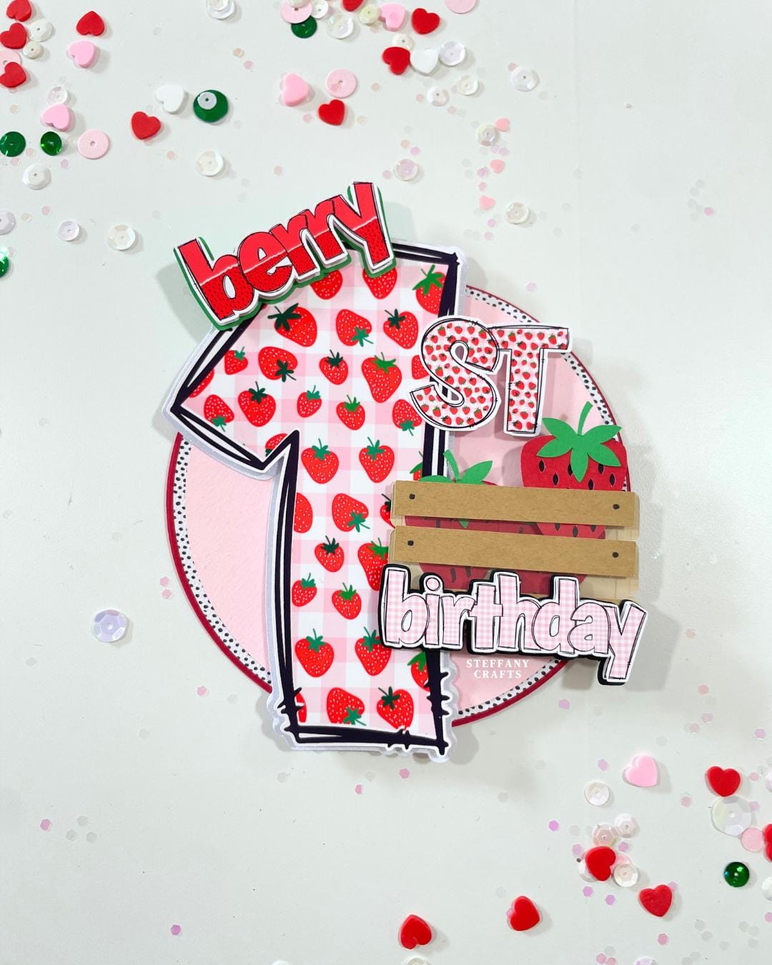 Berry First Birthday Cake Topper | Sweet One Party Decor | Berry Sweet ...