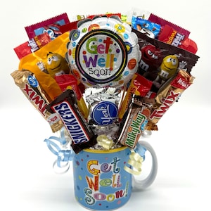 Get Well Candy Bouquet Mug with Balloon