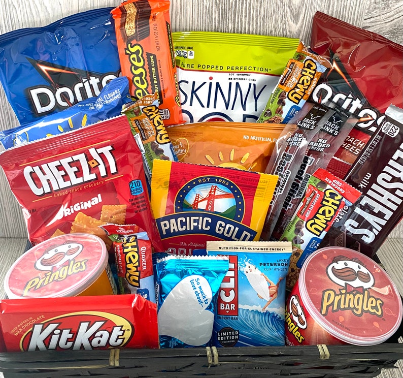 Snack Basket Gift Basket of Snacks Large Snack Basket Etsy
