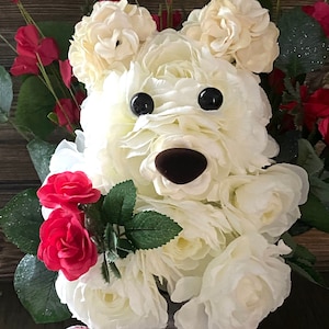 Bear Flower Bouquet, Mother&#39;s Day Gift, Mother&#39;s Day Flowers, Bear Floral Arrangement, Flower Arrangement, Bear Bouquet