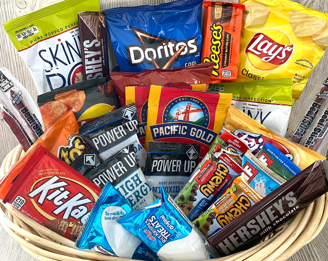 Snack Basket Snack Gift Basket Large Snack Basket Care Etsy