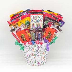 Large Birthday Candy Bouquet, Birthday Candy Arrangement, Birthday Gift Basket, Happy Birthday Candy Gift