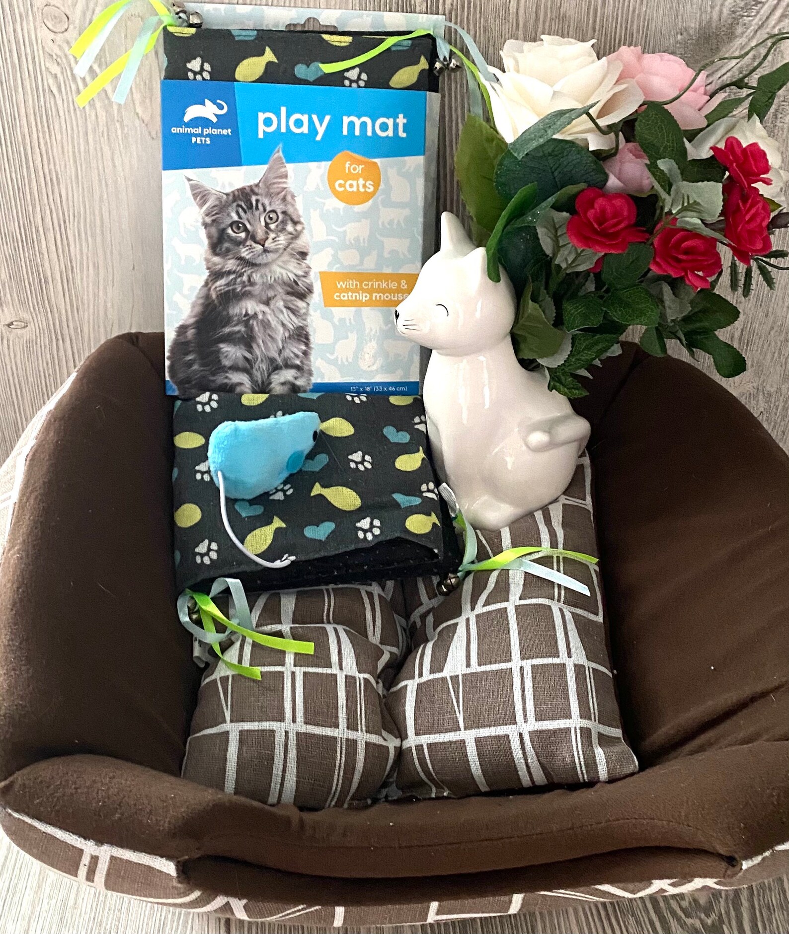 Cat Lovers Gift Cat Flower Bouquet Etsy