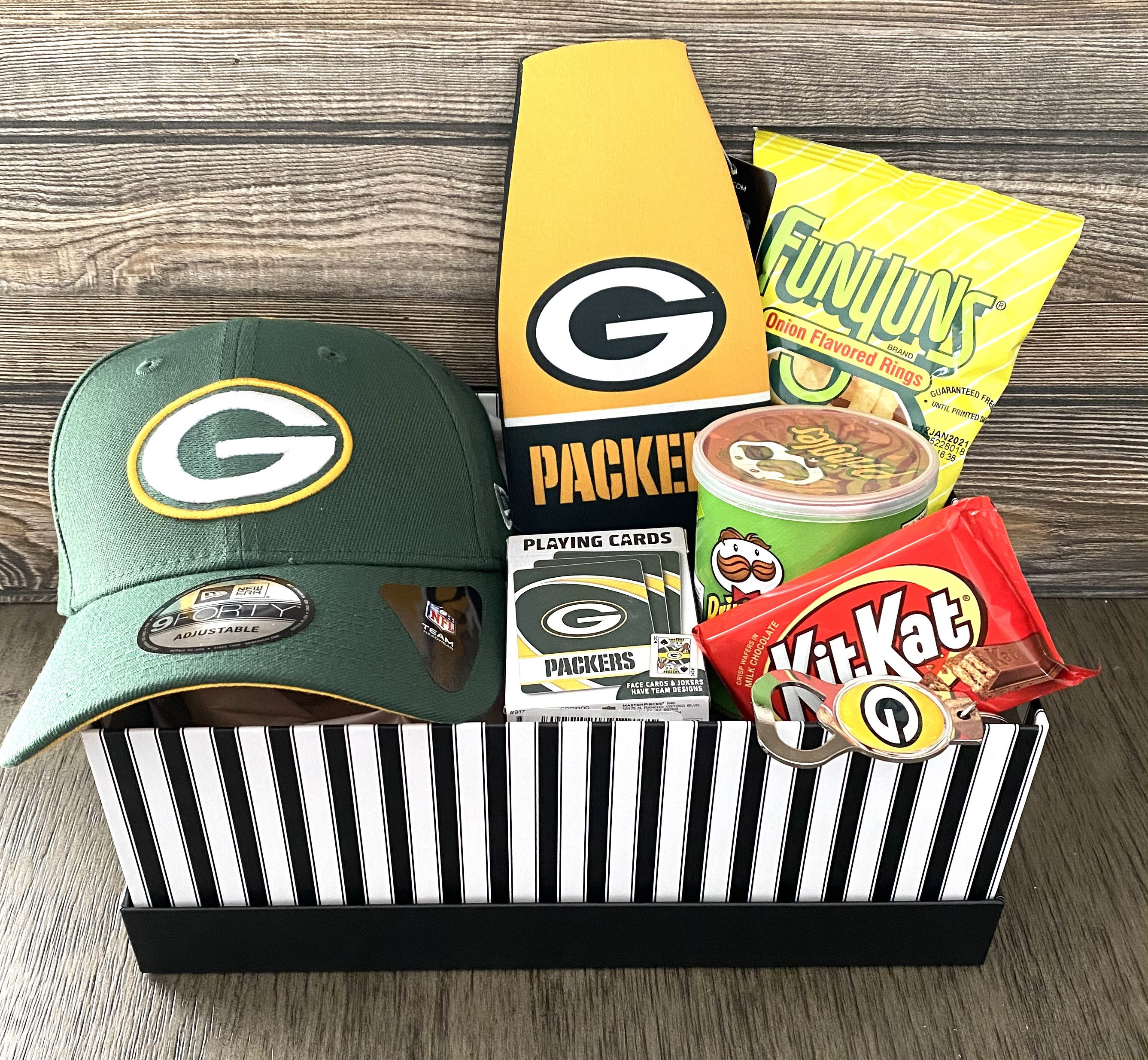 Gift Box Football Fan Gift Box Packers Fan Gift Gift Basket Etsy