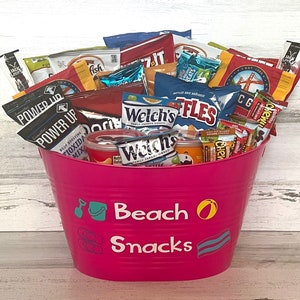 Beach Snacks, Snack Basket, Summer Snack Basket, Gift Basket, Snack Gift Basket, Large Snack Basket