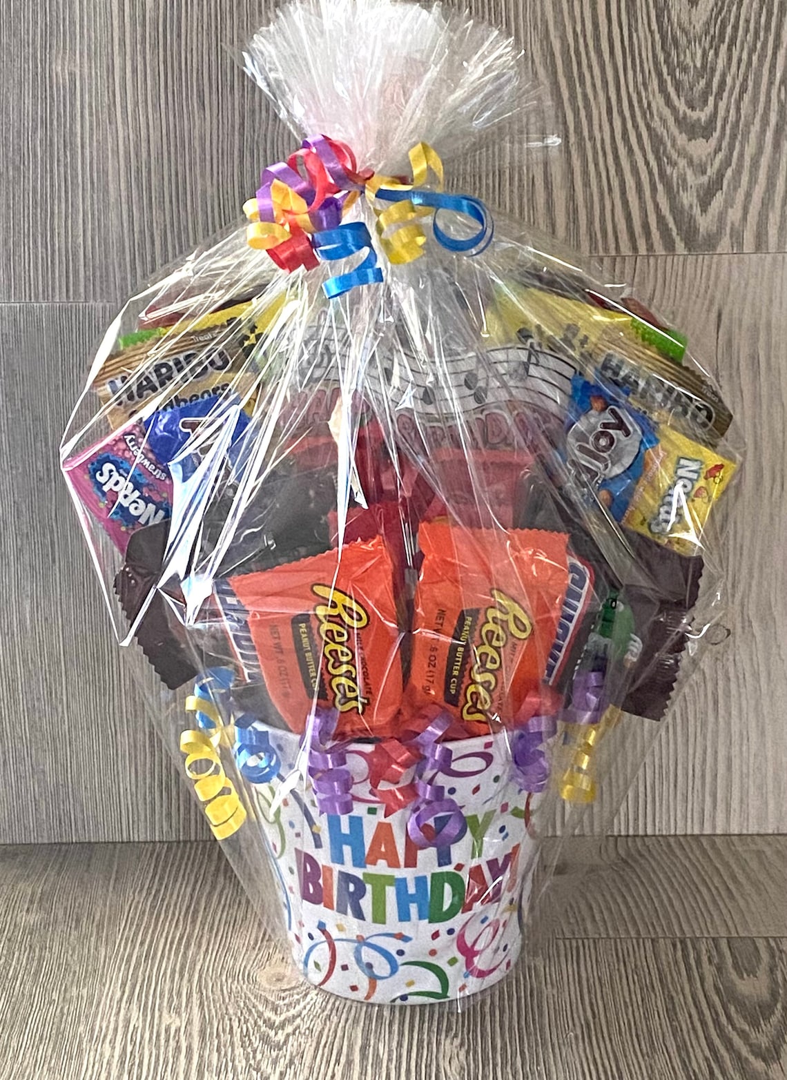 Birthday Candy Arrangement Candy Bouquet Candy Gift Basket Etsy