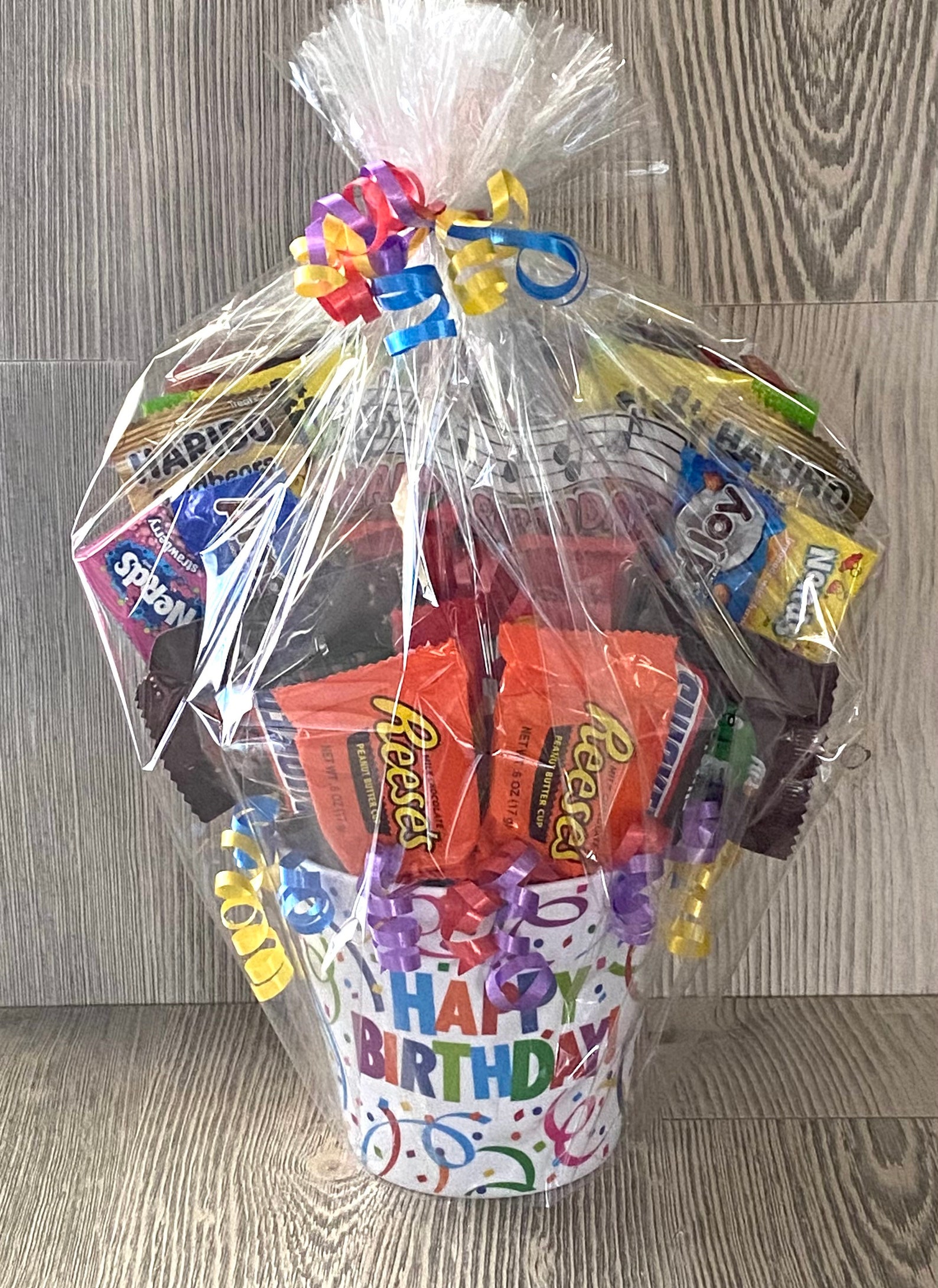 Birthday Candy Arrangement Candy Bouquet Candy Gift Basket Etsy