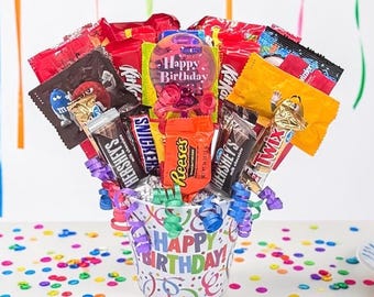 Birthday Candy Bouquet: Fun Size Candy Arrangement
