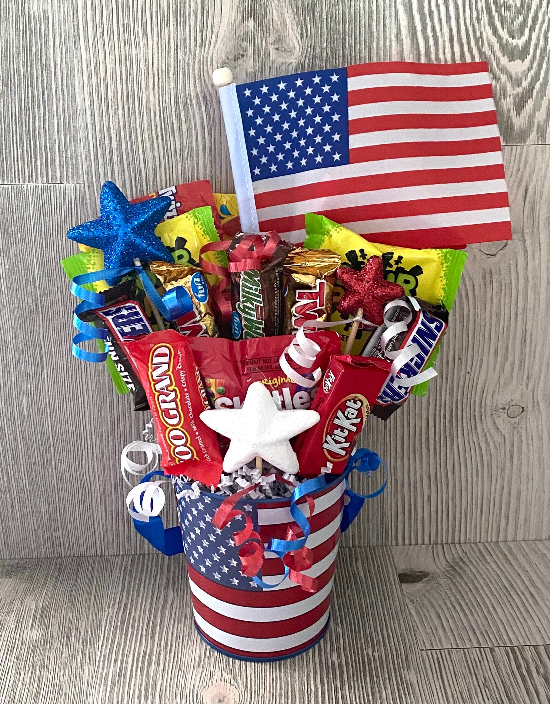 4th of July Candy Gift Candy Arrangement Candy Bouquet  Etsy