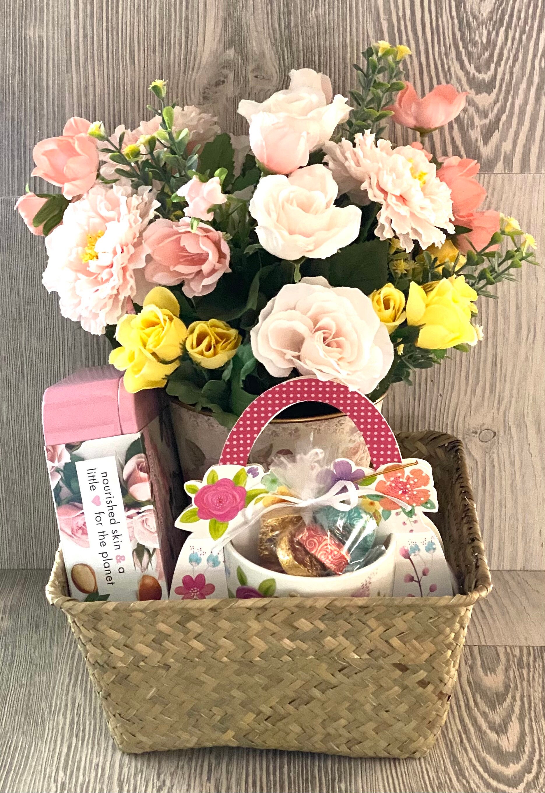 Flowers and Candy Gift Basket Care Package Gift Basket Etsy