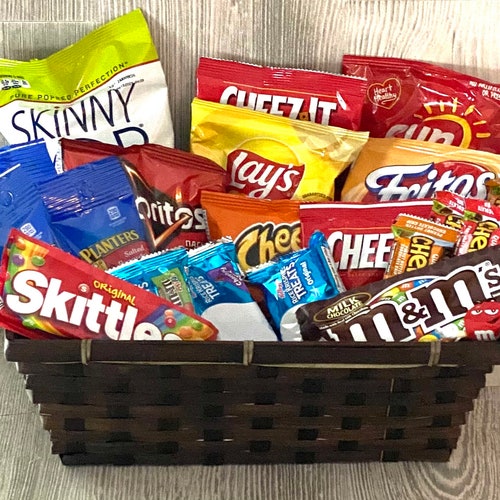 Snack Basket Snack Gift Basket Etsy