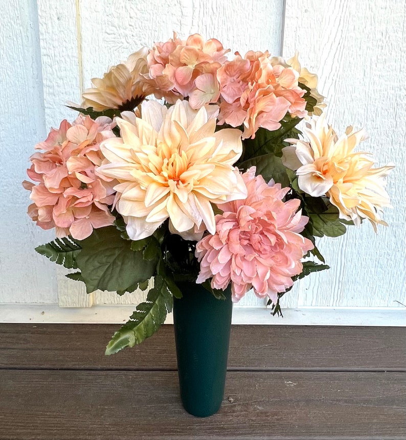 Fall Cemetery Arrangement Cemetery Vase Cemetery Flowers Etsy