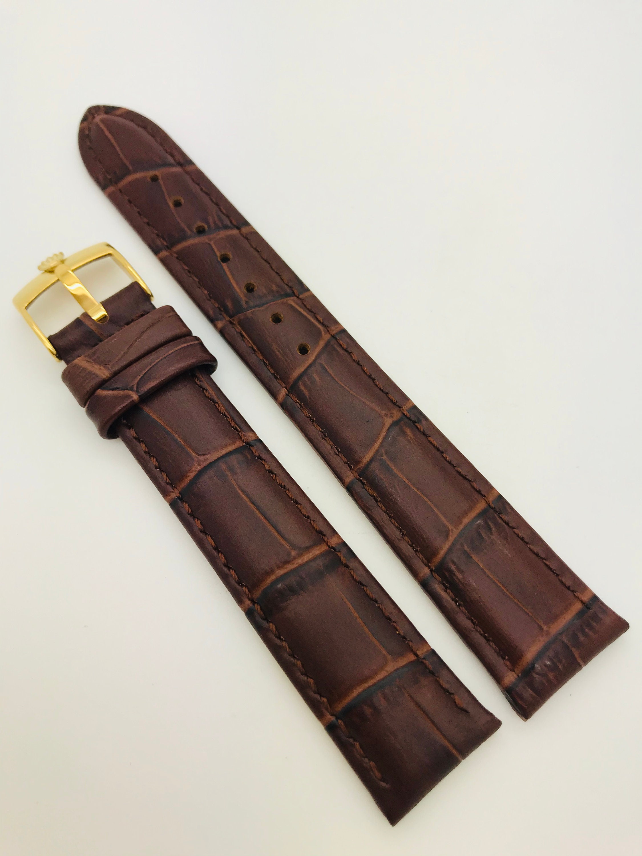 New Rolex 18mm Genuine Leather Strap With Buckle for Rolex Etsy UK