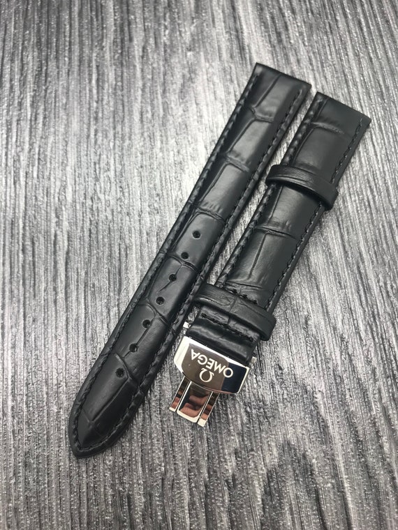New Omega 18mm Genuine Leather Strap 