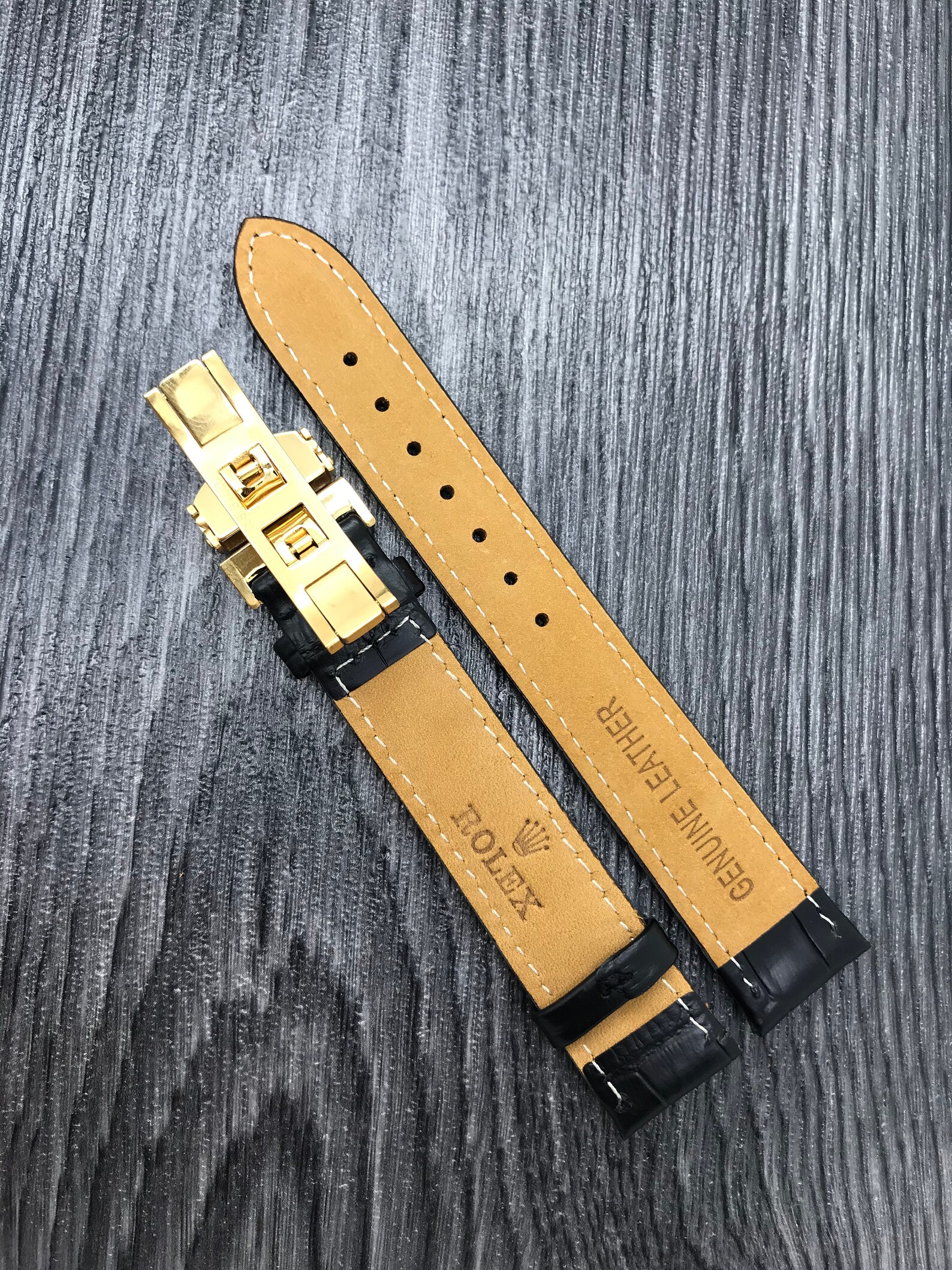 New Rolex 18mm Genuine Leather Strap with Buckle for Rolex | Etsy