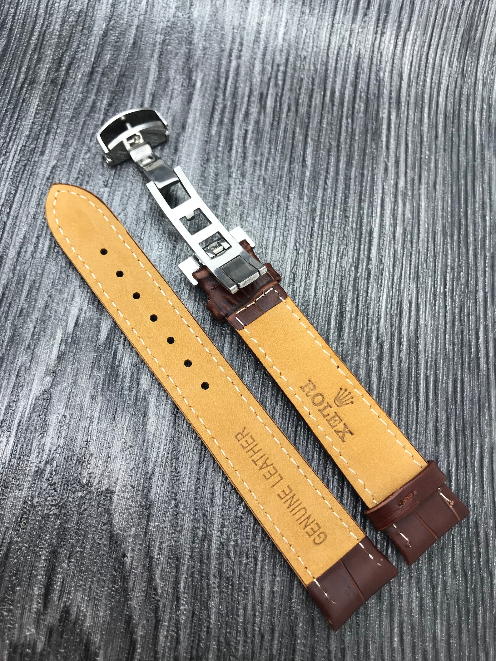 New Rolex 18mm Genuine Leather Strap with Buckle for Rolex Etsy