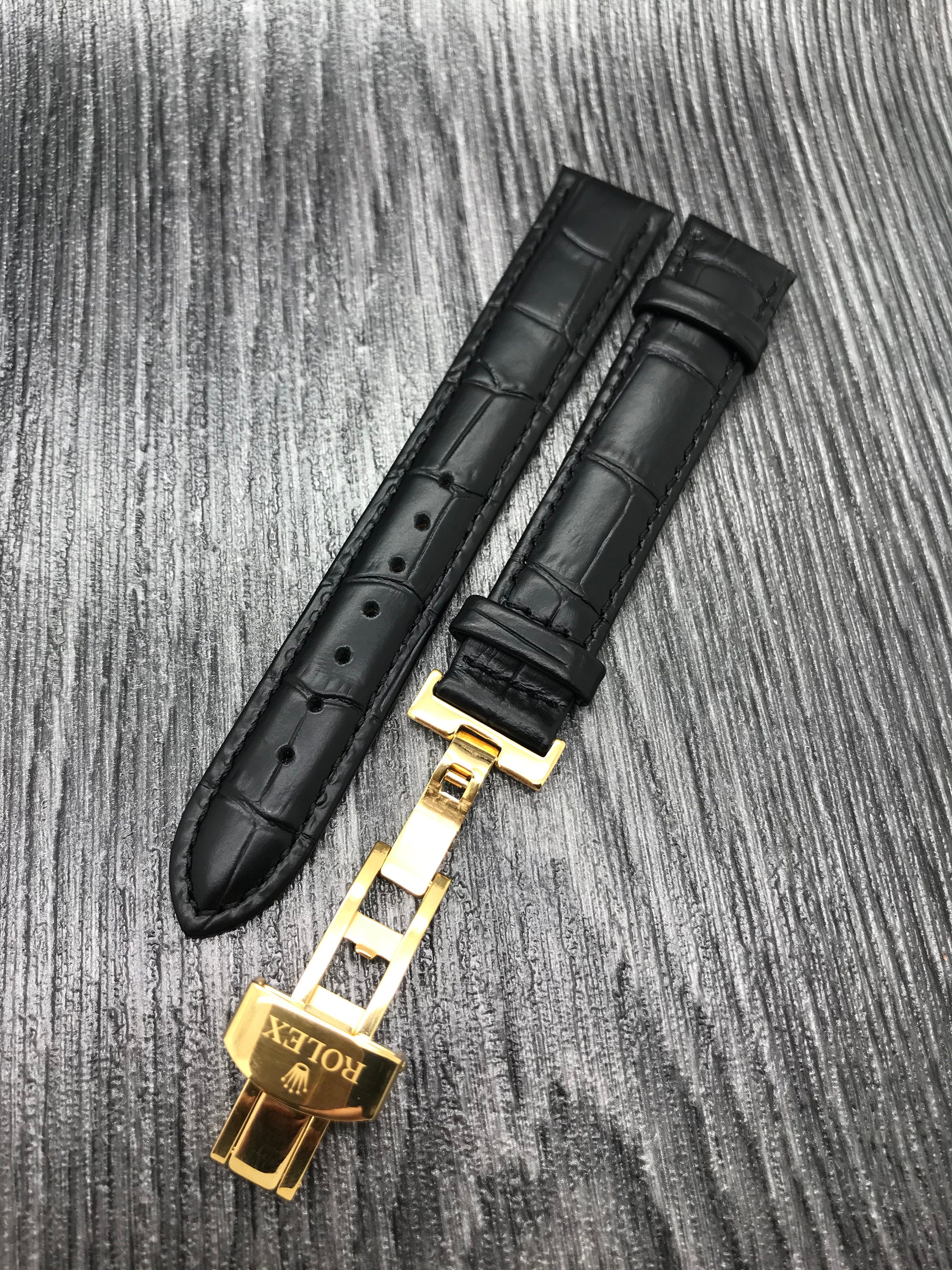 New Rolex 18mm Genuine Leather Strap with Buckle for Rolex Etsy