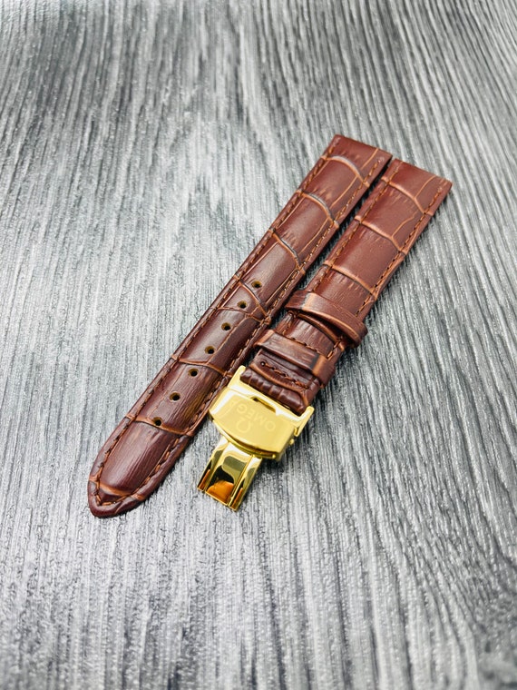 New Omega 18mm Genuine Leather Strap 
