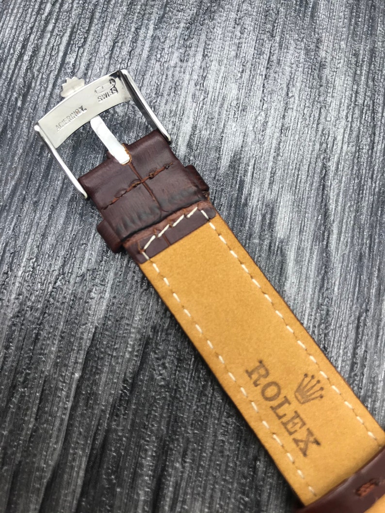 New Rolex 18mm Genuine Leather Strap With Buckle for Rolex Etsy UK