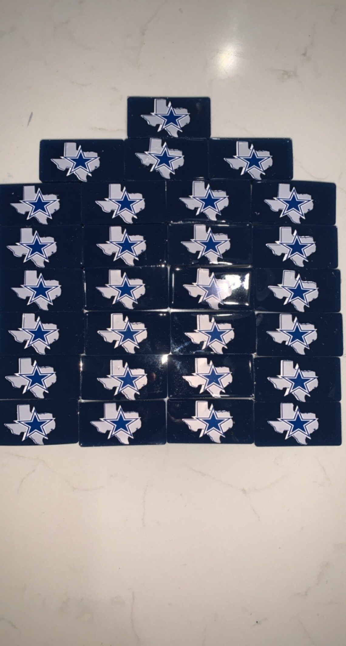 Custom Dallas Cowboys epoxy/resin dominoes. Official size Etsy