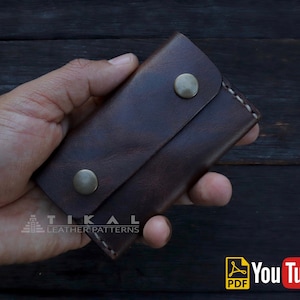 Business card holder, Leather cardholder pattern, Cardholder pattern, Leather pattern, Leather pattern PDF, Leather template.