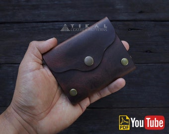 Simple Leather Wallet Pattern, Leather wallet pattern, Leather pattern, Leather pattern PDF, Leather template.