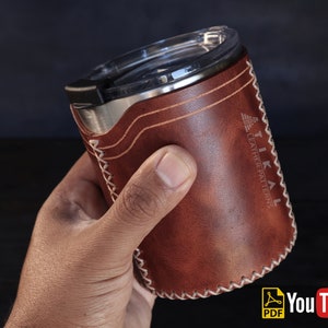Leather Cover Pattern for YETI Rambler 10oz Lowball 295ml, Leather pattern, Leather pattern PDF, Leather template.