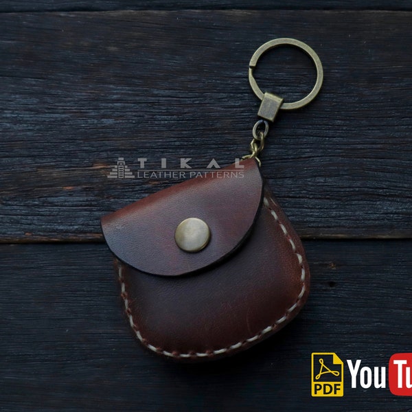 Key Ring Pattern, Coin purse pattern, Leather pattern, Leather pattern PDF, Leather template.
