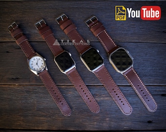 Pacchetto di cinturini in pelle per Apple Watch: cinturini classici (download PDF)