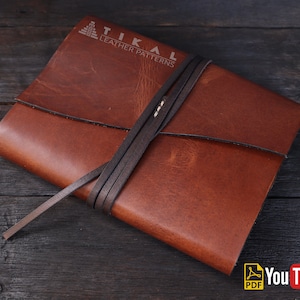 Mönster för A5-journalomslag i läder: 6 mm sömmar (PDF-nedladdning)