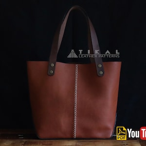 Tote Bag Schnittmuster, Tote bag, Lederschnittmuster, Lederschnittmuster PDF, Lederschablone, Damen Lederschnittmuster