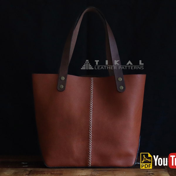 Tote Bag Pattern, Tote bag, Leather pattern, Leather pattern PDF, Leather template, Ladies leather pattern