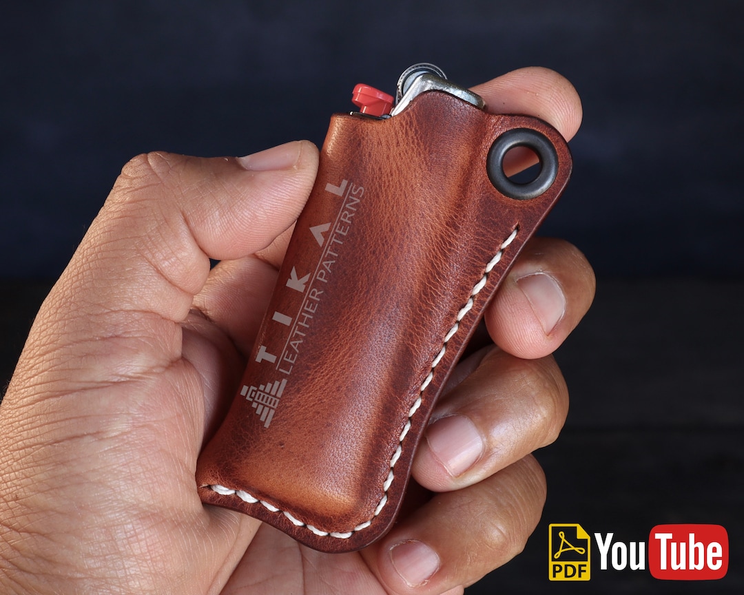 BIC Lighter Cover Pattern, Leather Lighter Case, Key Ring Pattern, Pattern,  Leather Pattern, Leather Pattern PDF, Leather Template. 