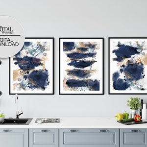 Abstract Print Art Collection, Digital Download Watercolor, Printable Wall Art, , Modern Farmhouse, Minimalist Collection, Abstract Poster