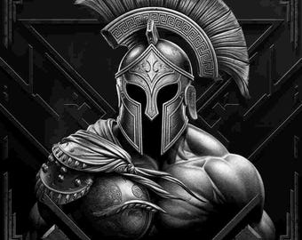 Spartan Gym T-Shirt Design, Greek Warrior PNG (Set of 5)