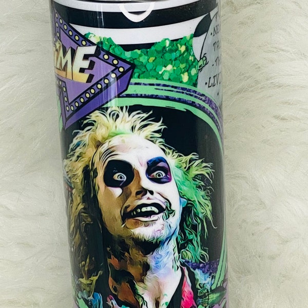 Bettlejuice epoxy 20 ounce skinny tumbler. The Ghost with the Most