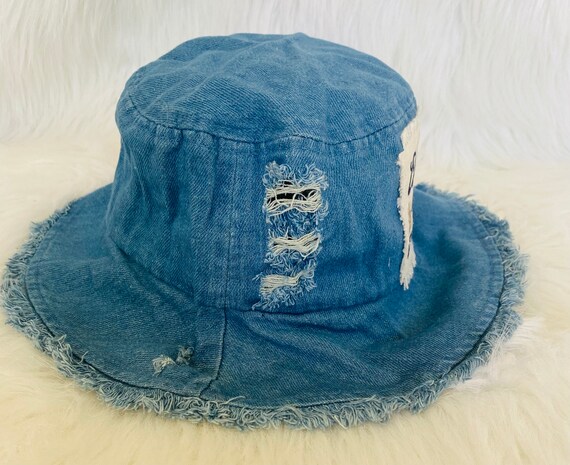 Jean Distressed Bucket Hat With  display picture 2