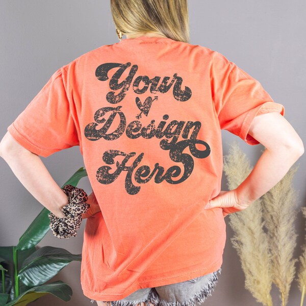 Bright Salmon Comfort Colors Shirt Etsy