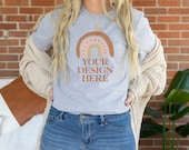 Model Mockup Athletic Heather Bella Canvas 3001 T-Shirt Digital JPG Tee Mockup