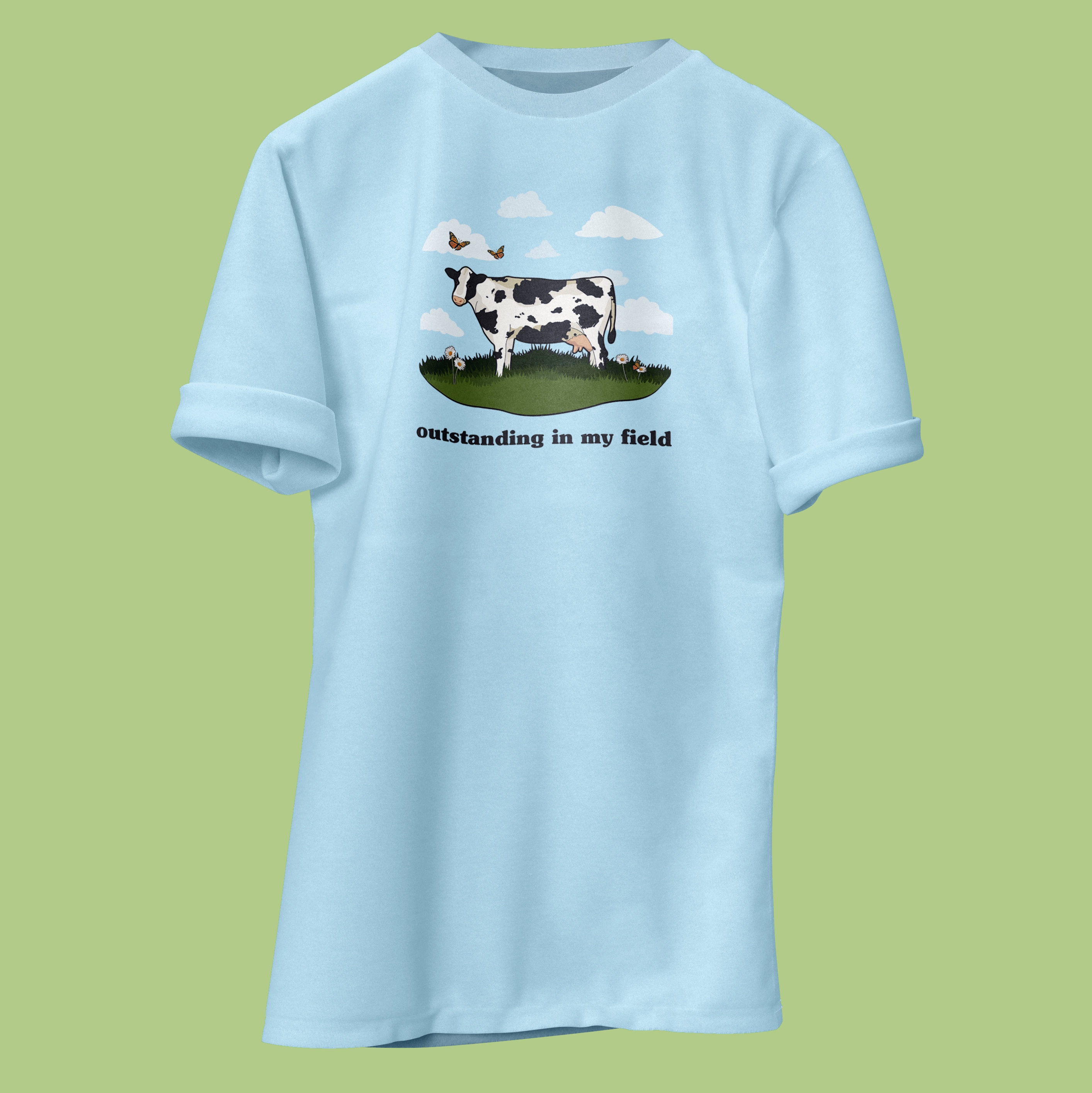 Cow Lover Graphic Tee Fun Unique Funky 