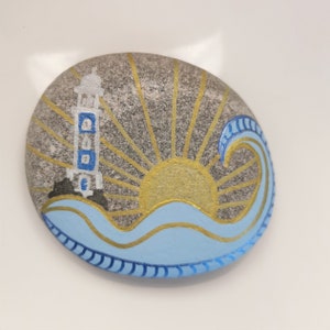 Painted beach pebbles from the island of Rügen