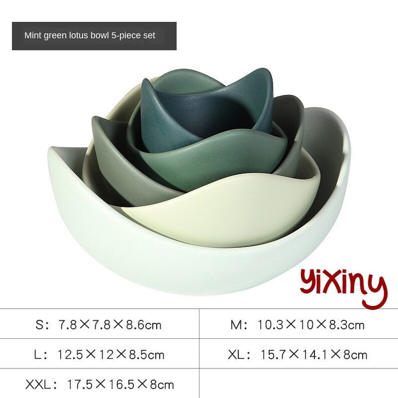 NEW Lotus Ceramic Bowl Dishes And Plates Sets Creative Fruit Etsy