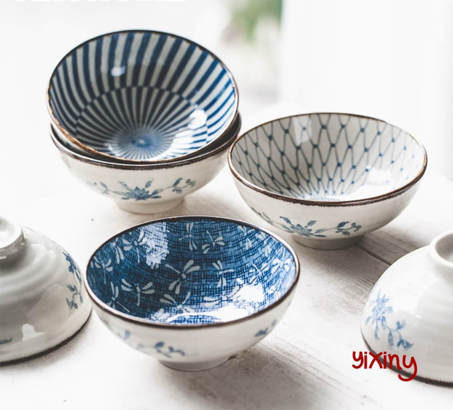 NEW ITEM Japanese Style Ceramic Rice Bowl 8 color 4.7 inch Etsy